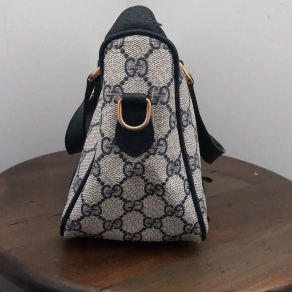 Authentic Vintage Gucci GG Monogram Supreme Sherry Web Ophidia Boston Doctor Bag - Picture 7 of 11